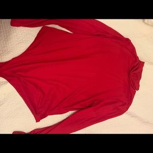 Red & Blue turtle neck bodysuit